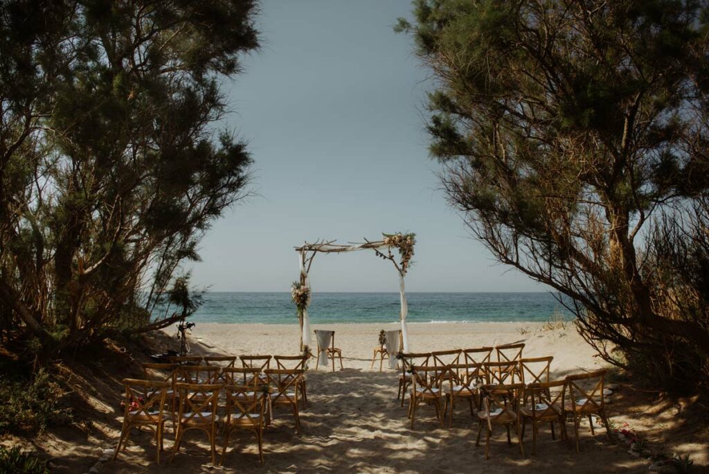 Sensevent Hochzeitsplanung Kreta Zeremonie in Bucht
