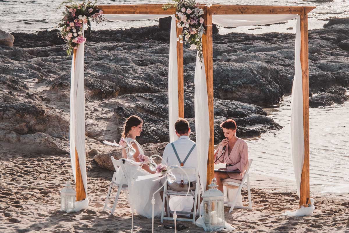 Sensevent Marieke Rodehorst Micro Wedding zu zweit am Strand auf Kreta
